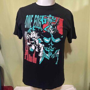 My Hero Academia One For All Men's Black T Shirt Size Small